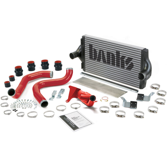 Intercooler System W/Boost Tubes Tubes (red powder-coated) 1999 & 1999.5 Ford 7.3L Banks Power
