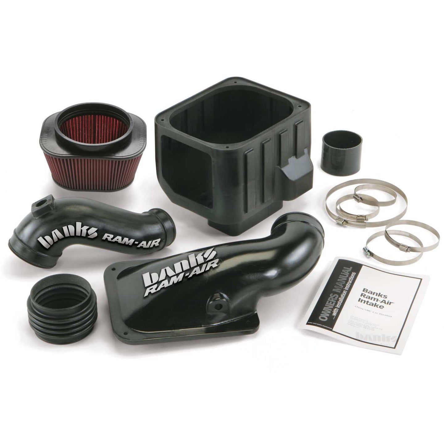 Ram-Air Cold-Air Intake System Filter 01-04 Chevy/GMC 6.6L LB7 Banks Power