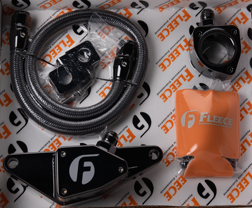 Cummins Coolant Bypass Kit (2003-2007 Manual Transmission) w/ Stainless Steel Braided Line