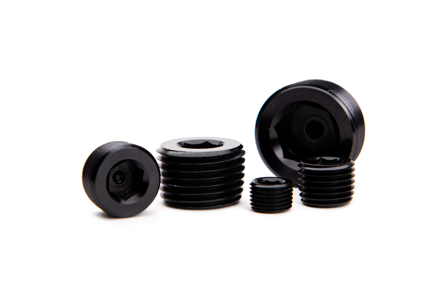 1/2" NPT Hex Socket Plug Black