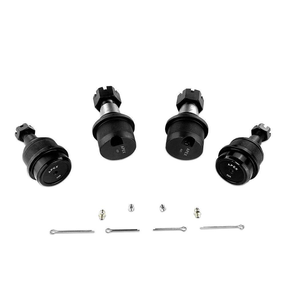 Apex Chassis Heavy Duty Ball Joint Kit Fits 14-19 RAM 2500/3500 Includes 2 Upper, 2 Lower