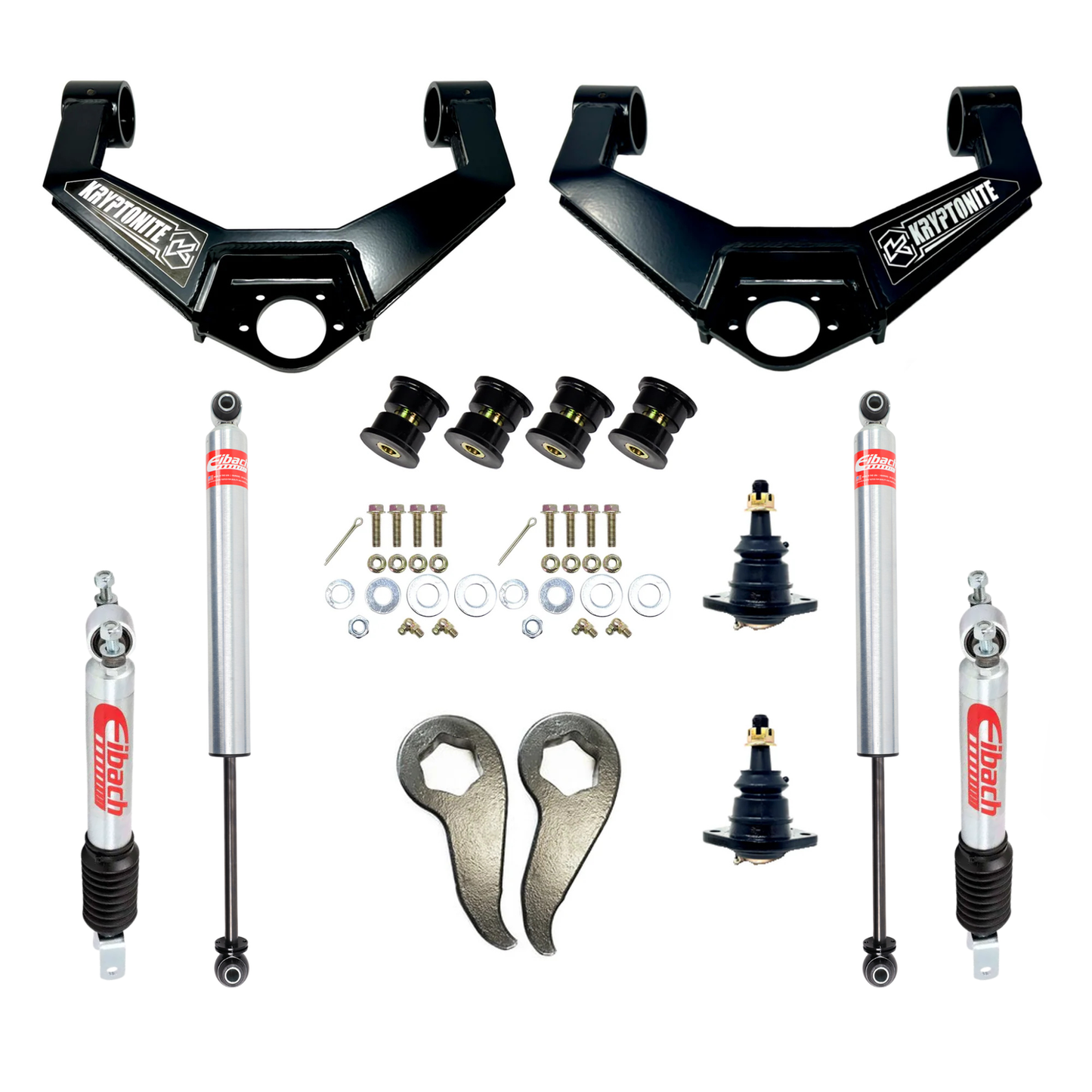 KRYPTONITE STAGE 3 LEVELING KIT WITH EIBACH SHOCKS FOR 2020-2025 GMC 2500HD/3500HD