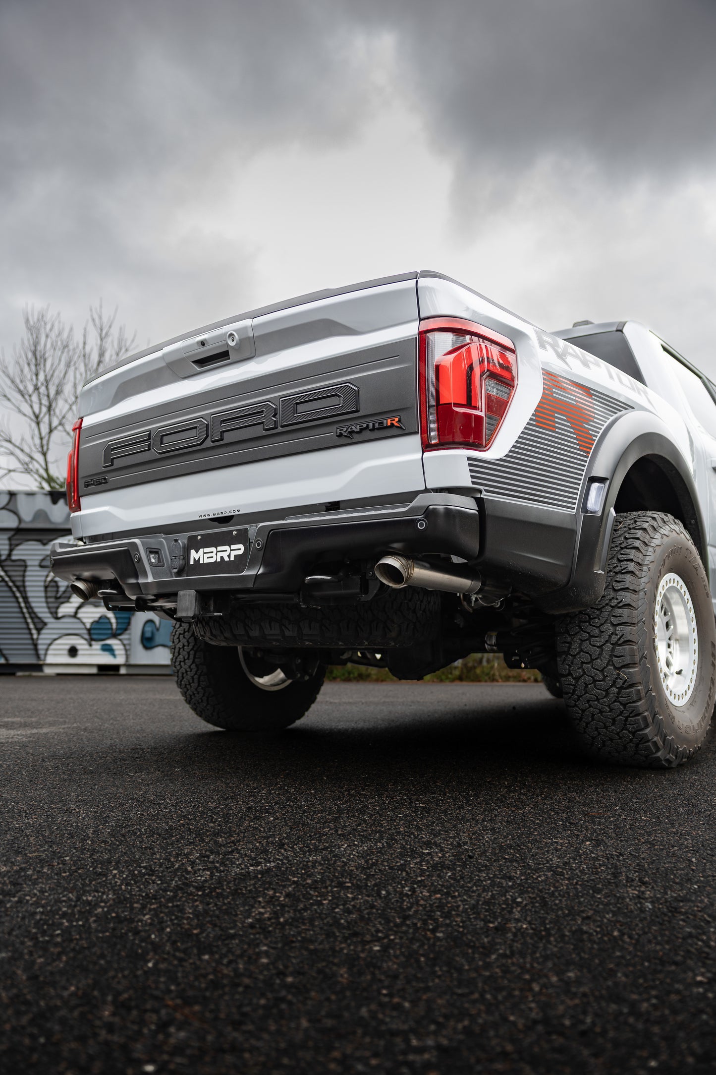 22-Present Ford F-150 Raptor 3.5L and Raptor R 5.2L Armor Pro 3-Inch Axle-Back Dual Split Rear Turn Down MBRP