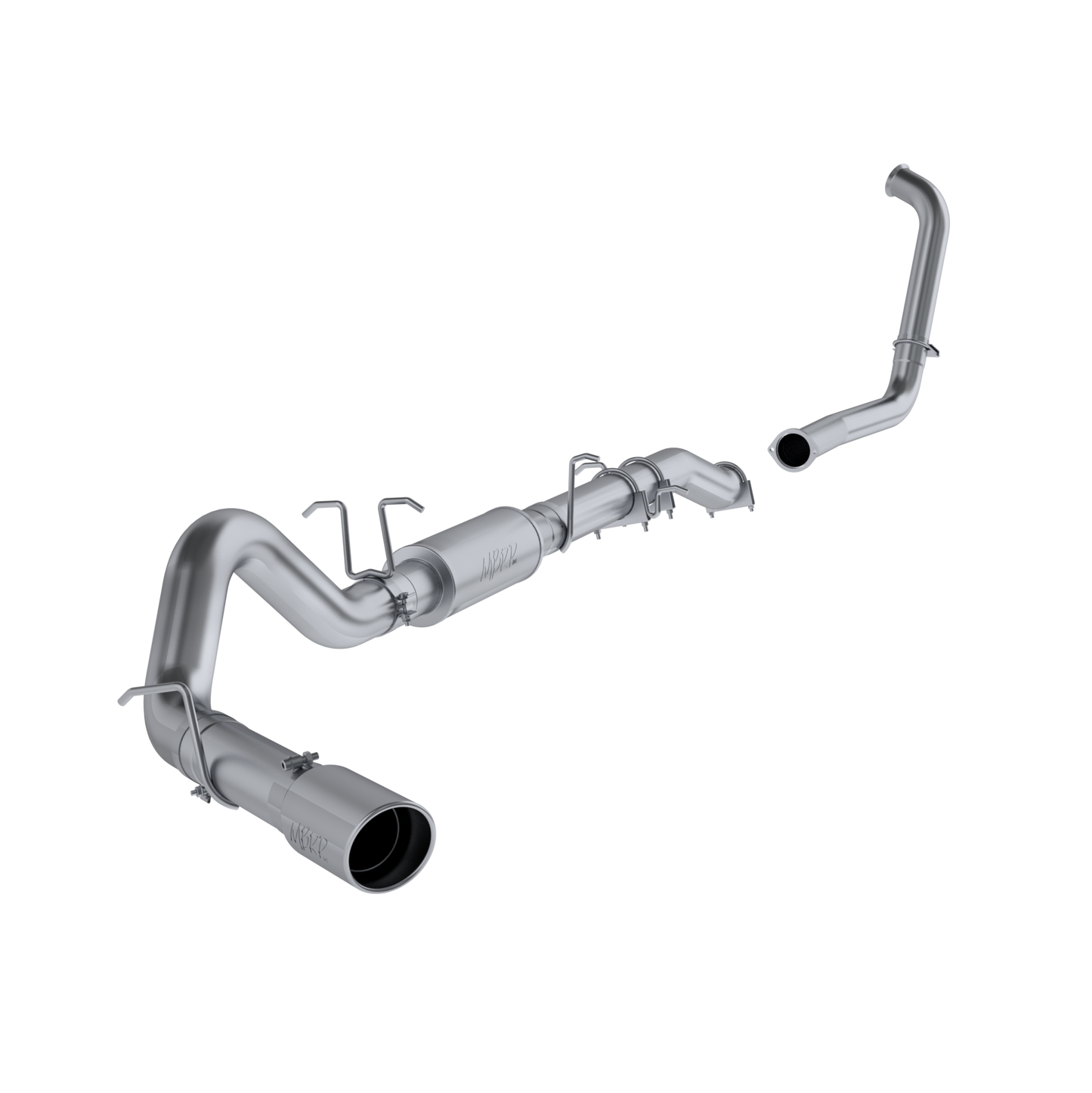 4 Inch Turbo Back Single Side Stock Cat Exit Aluminized Steel For 03-07 Ford F-250/F-350 6.0L Extended Cab/Crew Cab MBRP
