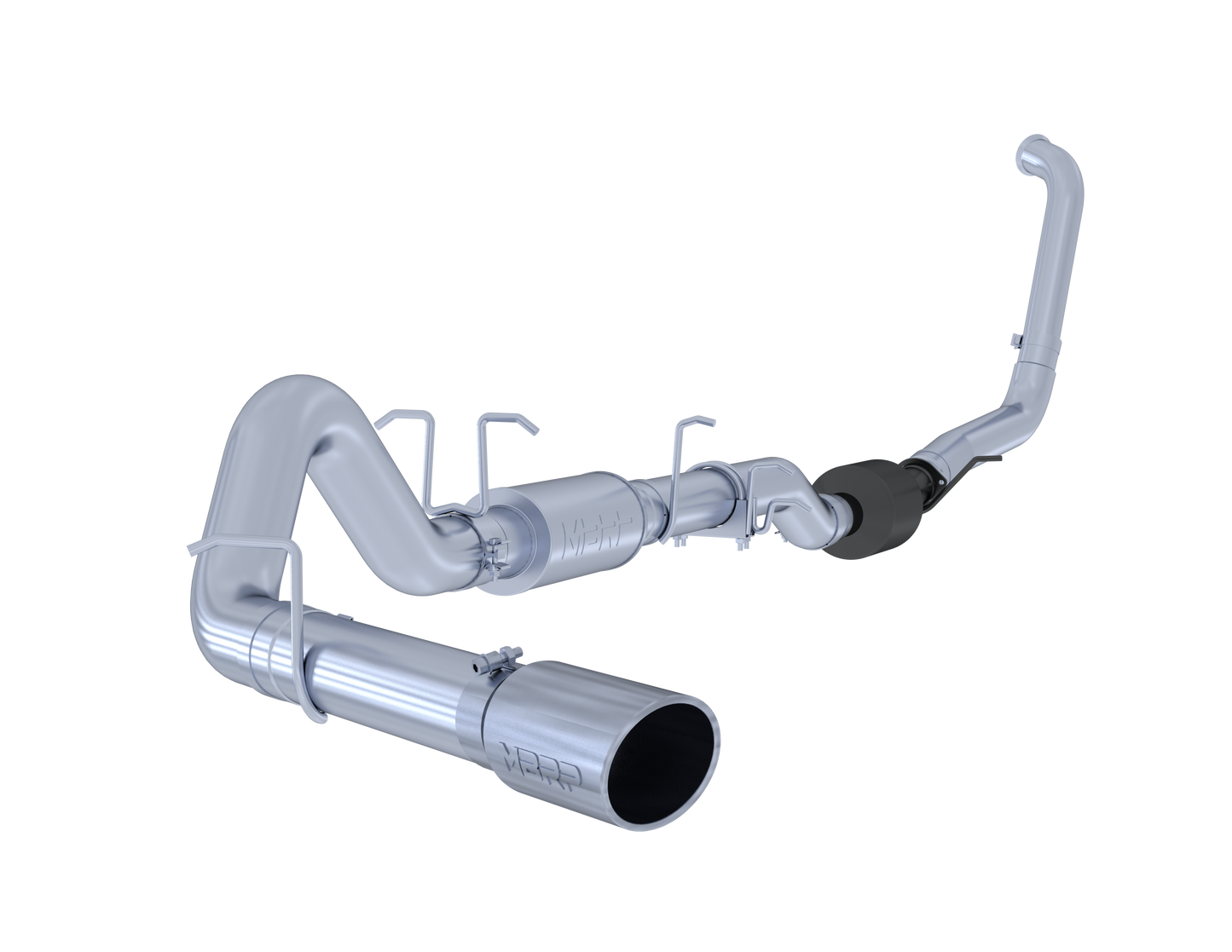 4 Turbo Back Single Side Exit T409 Stainless Steel For 03-07 Ford F-250/F-350 6.0L Extended Cab/Crew Cab MBRP