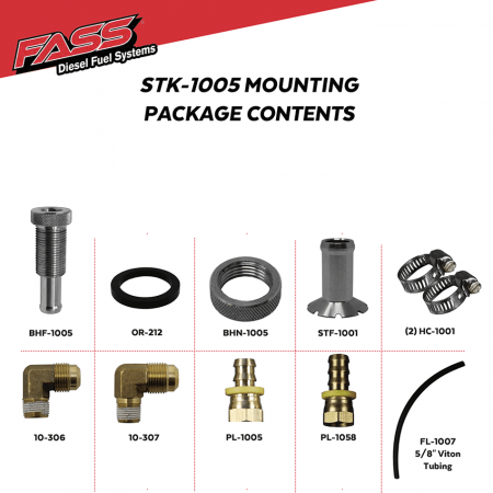 FASS STK1005 Diesel Fuel Bulkhead and Viton Suction Tube Kit