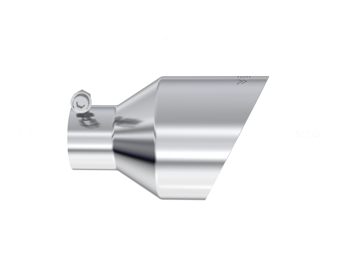 Universal Mirror Polished Tip, 2.5-Inch ID, 5-Inch OD Angle Cut Dual Wall MBRP