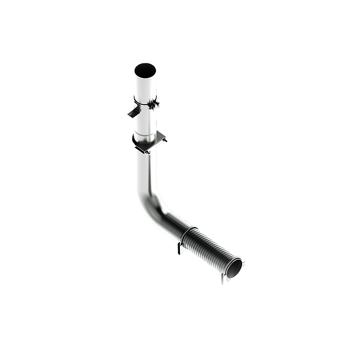 Full Size Pickup 4 Inch Exhaust Pipe Single Stack Mount Kit Aluminized Steel MBRP