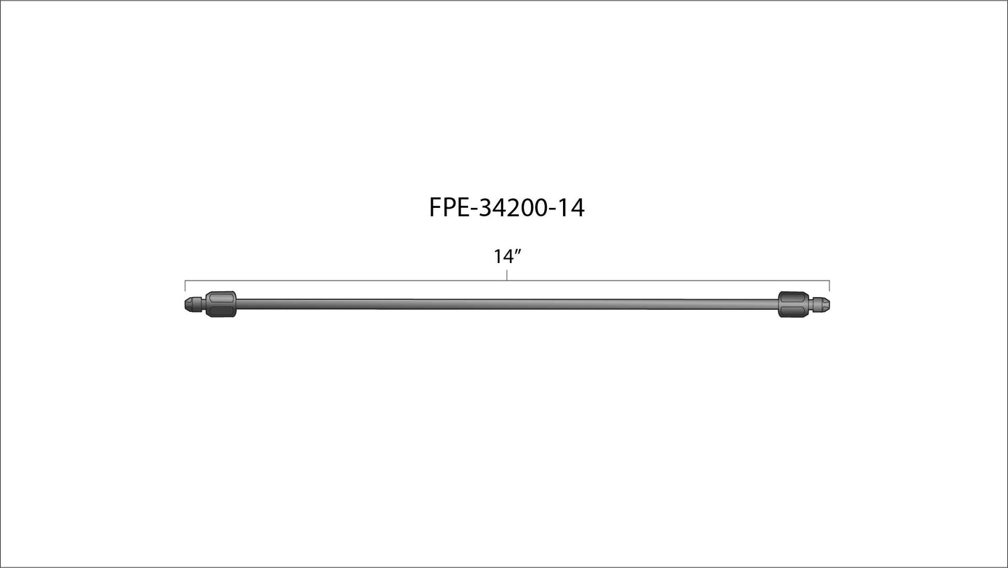 14" High Pressure Fuel Line (8mm x 3.5mm Line, M14x1.5 Nuts)