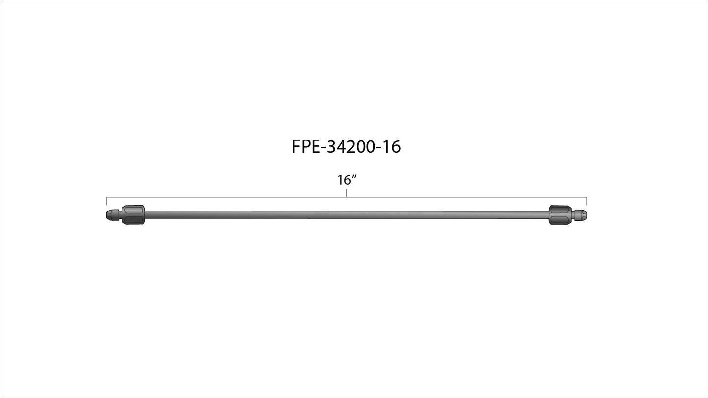16" High Pressure Fuel Line (8mm x 3.5mm Line, M14x1.5 Nuts)