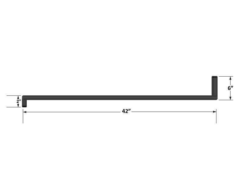 Universal pre-formed 5/8" hose with 90 degree ends