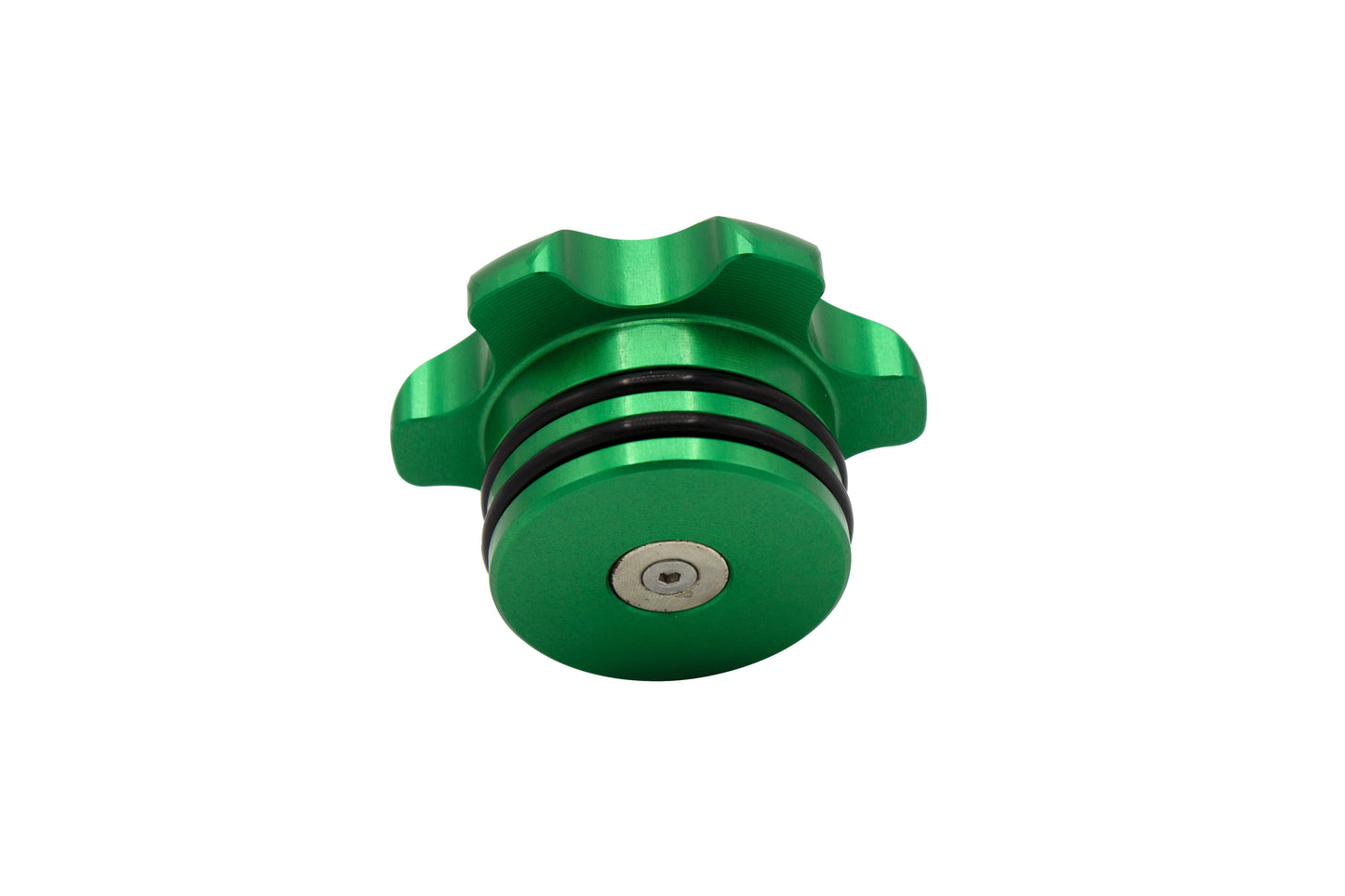 Fleece Performance Green Anodized Billet Fuel Cap for 2013-2018 Cummins