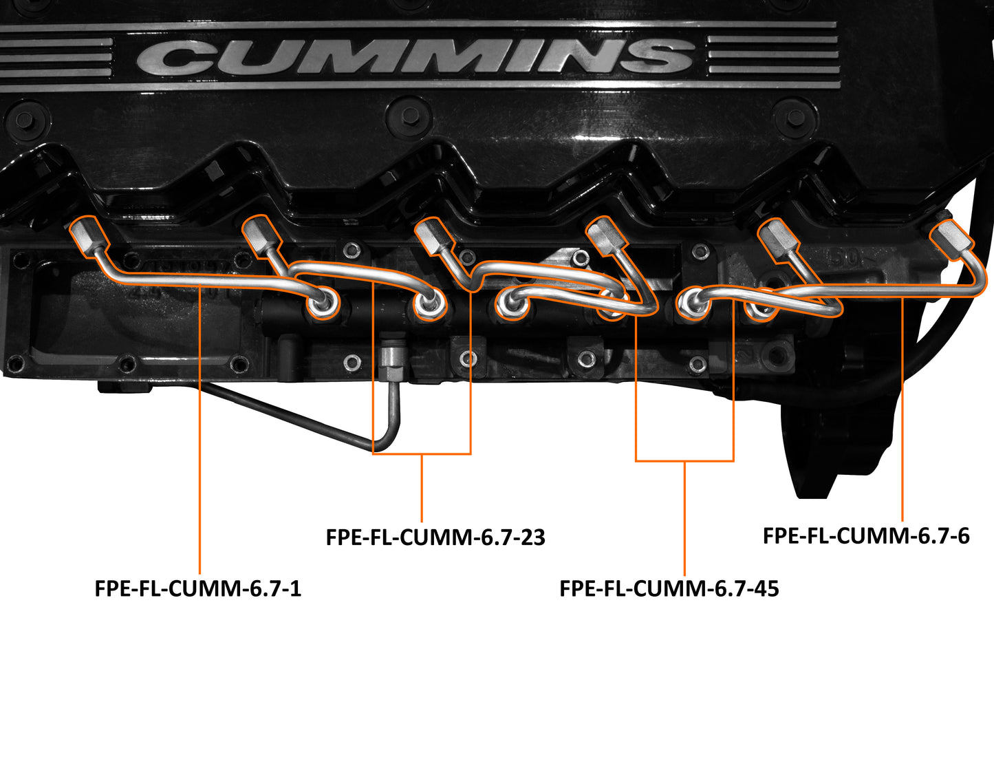2007.5'-2018' 6.7L Dodge Cummins Fuel Injection Line Set