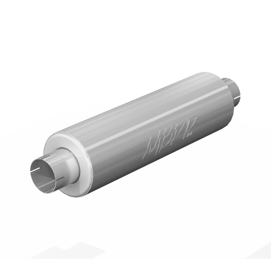 3 Inch Exhaust Pipe ID Inlet/Outlet 26 Inch Single Muffler Mild Tone Aluminized Steel MBRP