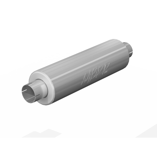 3 Inch Exhaust Pipe ID Inlet/Outlet 26 Inch Single Muffler Mild Tone T409 Stainless Steel MBRP
