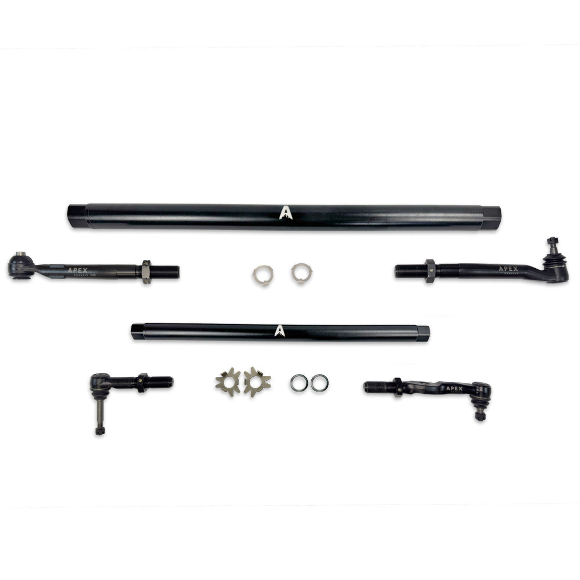 Heavy Duty ProLock DOM Steel Tie Rod and Drag Link Assembly Fits 17-25 F-250/F-350 Super Duty Apex Chassis