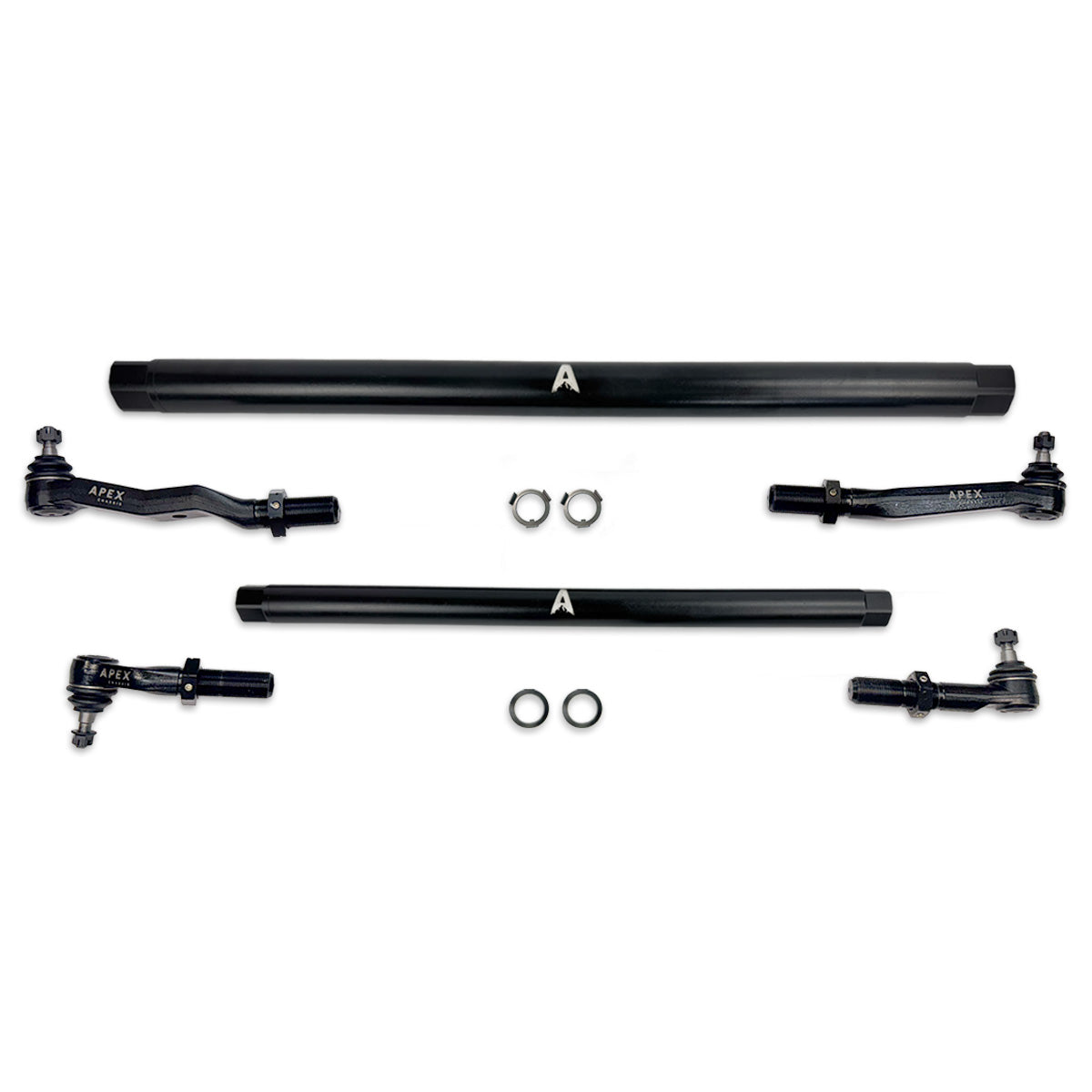 Heavy Duty ProLock Black Aluminum Tie Rod and Drag Link Assembly Fits 03-13 RAM 2500/3500 Apex Chassis