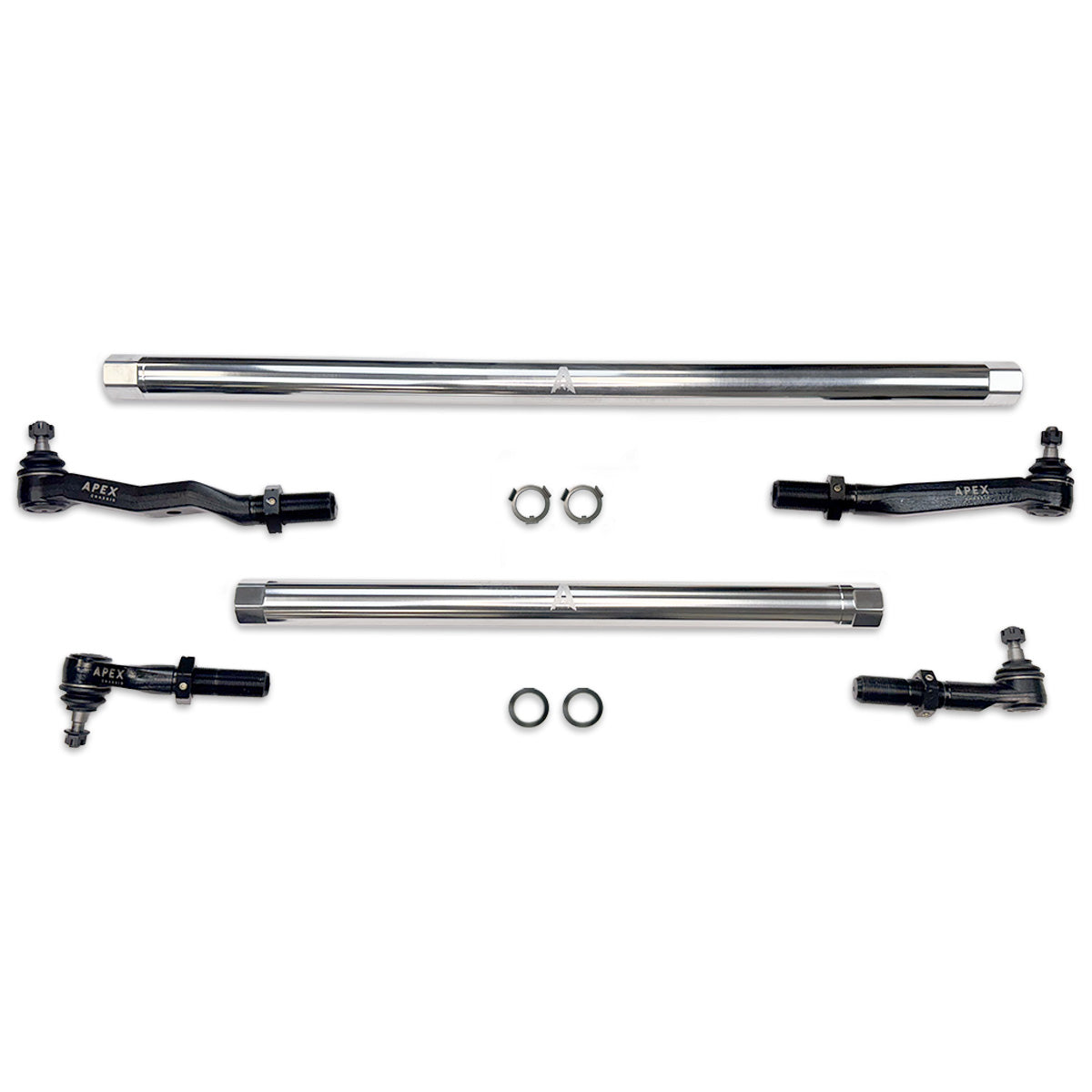 Heavy Duty ProLock Polished Aluminum Tie Rod and Drag Link Assembly Fits 03-13 RAM 2500/3500 Apex Chassis