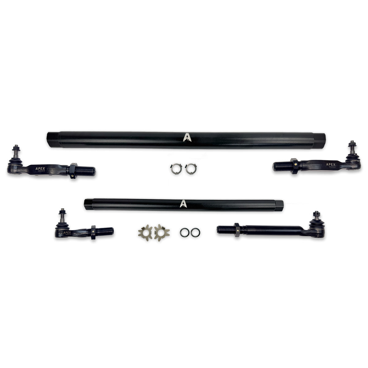 Heavy Duty ProLock Black Aluminum Tie Rod and Drag Link Assembly Fits 14-24 Ram 2500/3500 Apex Chassis