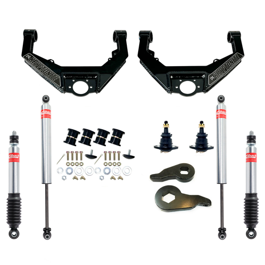 KRYPTONITE STAGE 3 LEVELING KIT WITH EIBACH SHOCKS FOR 2001–2010 CHEVY/GMC HD TRUCKS & 2002–2009 HUMMER H2