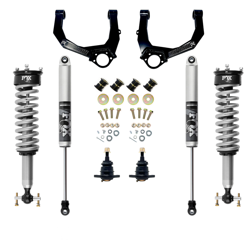 Kryptonite Stage 3 Leveling Kit with Fox 2.0 Shocks for 2019+ Chevy/GMC 1500