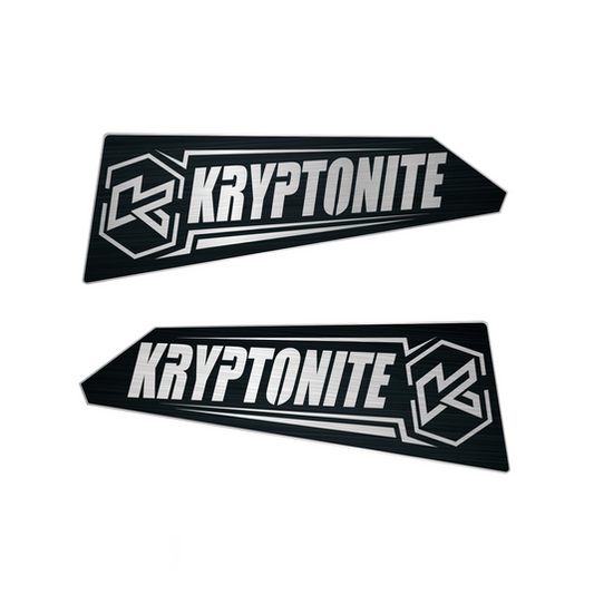 Kryptonite Upper Control Arm Stainless Logo Plates for 2011–2026 Chevy/GMC 2500HD/3500HD