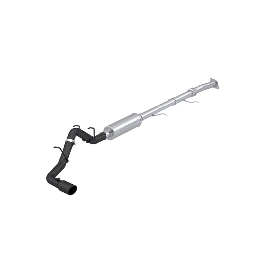 2023-Up Colorado/Canyon 2.7L Black-Coated Aluminized Steel 3 Inch Cat-Back Exhaust Single Side Exit with Tip Armor BLK MBRP