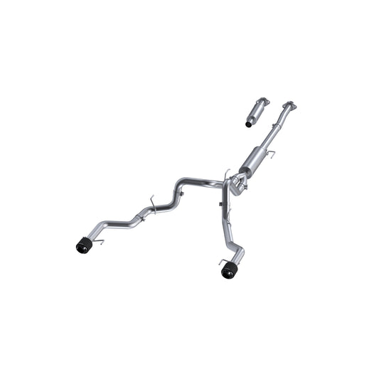 2021-Up Ford F-150 Tremor and 2022-Up Ford F-150 T304 Stainless Steel 3 Inch Cat-Back Dual Rear Exit With Carbon Fiber Tips Armor Pro Series MBRP