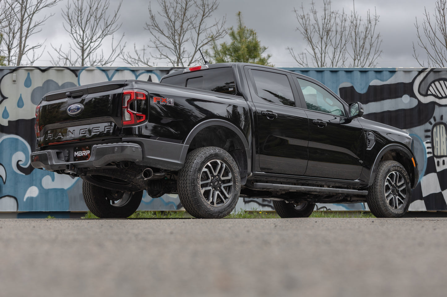 2024-Up Ford Ranger 2.3L Ecoboost Armor Pro T304SS 3-Inch Cat-Back Single Side Exit with Polished Tip MBRP