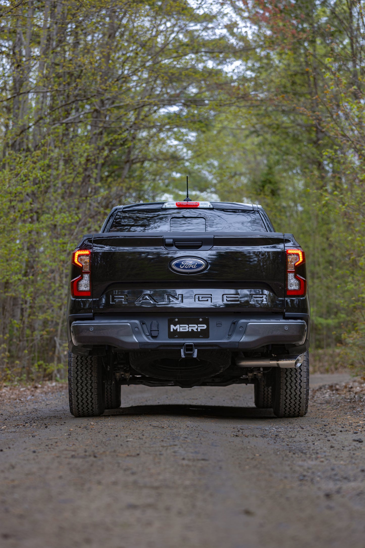2024-Up Ford Ranger 2.3L Ecoboost Armor Pro T304SS 3-Inch Cat-Back Single Side Exit with Polished Tip MBRP