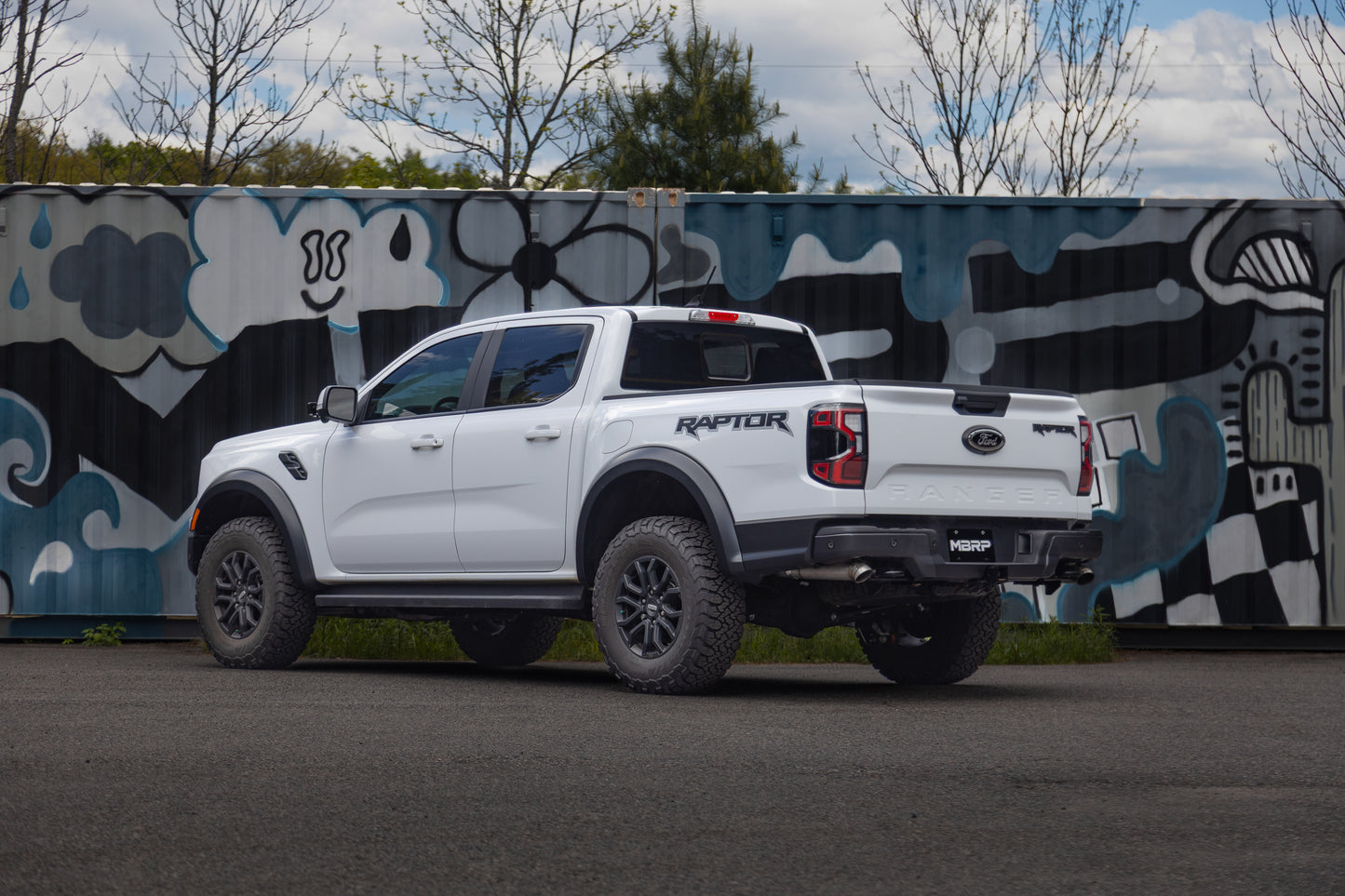 24-Present Ford Ranger Raptor 3.0L EcoBoost, Armor Pro 3-Inch Axle-Back Dual Rear Turn-Down MBRP