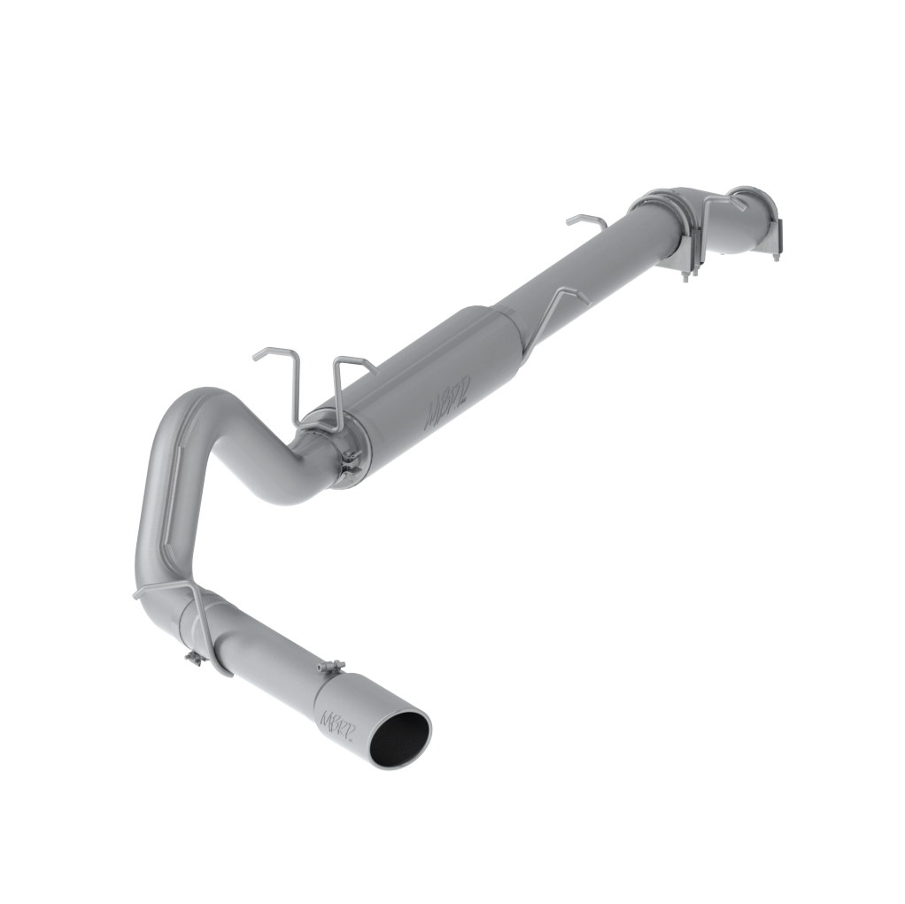4 Inch Cat Back Exhaust System Single Side Stock Cat Exit Aluminized Steel For 03-07 Ford F-250/F-350 6.0L Extended Cab/Crew Cab MBRP