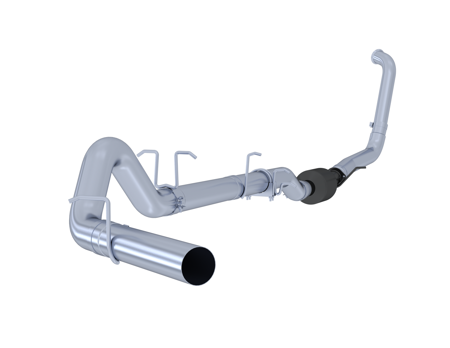 4 Turbo Back Single Side Exit No Muffler Inch For 03-07 Ford F-250/F-350 6.0L, Extended Cab/Crew Cab MBRP