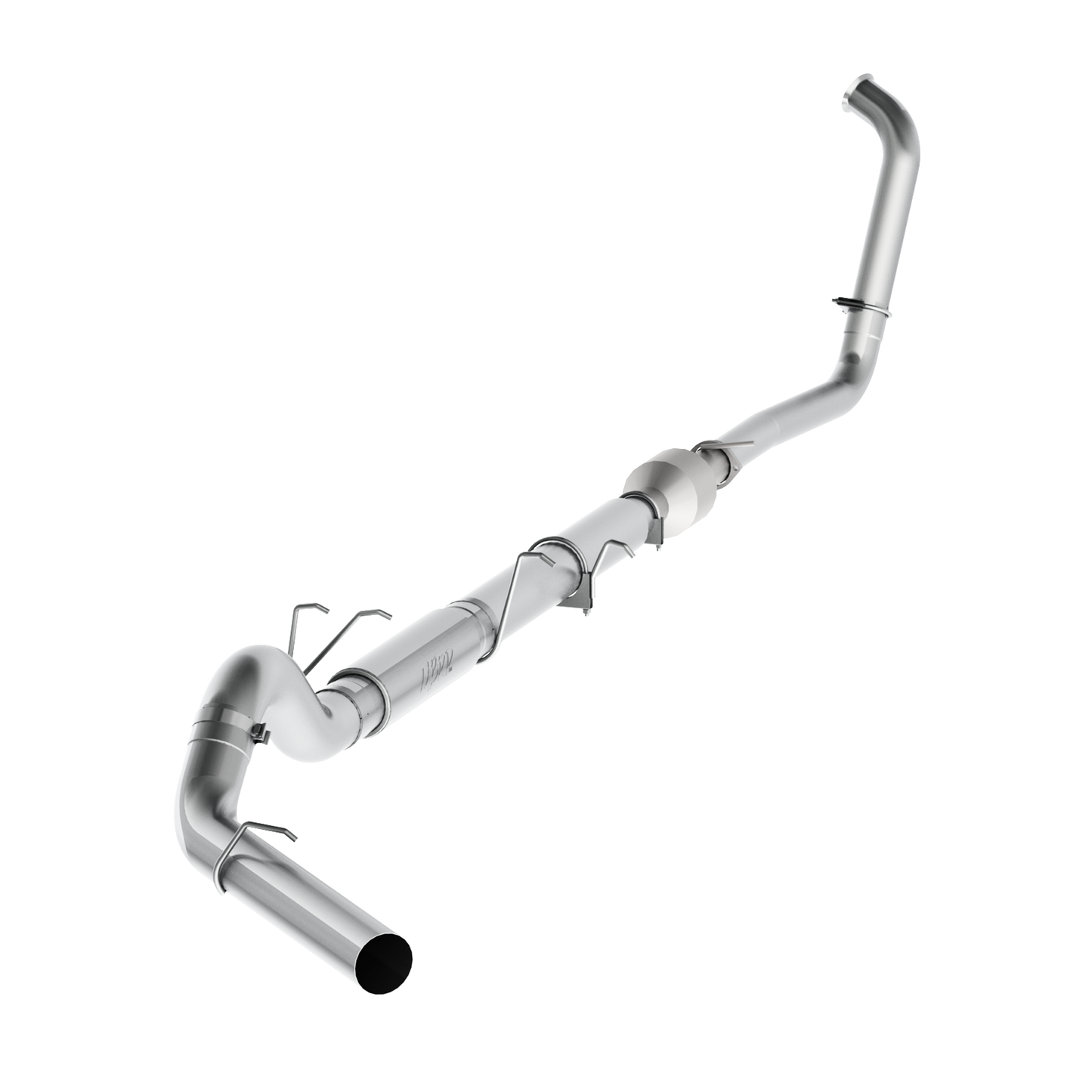 5 Inch Turbo Back Stock Cat Single Side Exit Aluminized Steel For 03-07 Ford F-250/F-350 6.0L, Extended Cab/Crew Cab MBRP