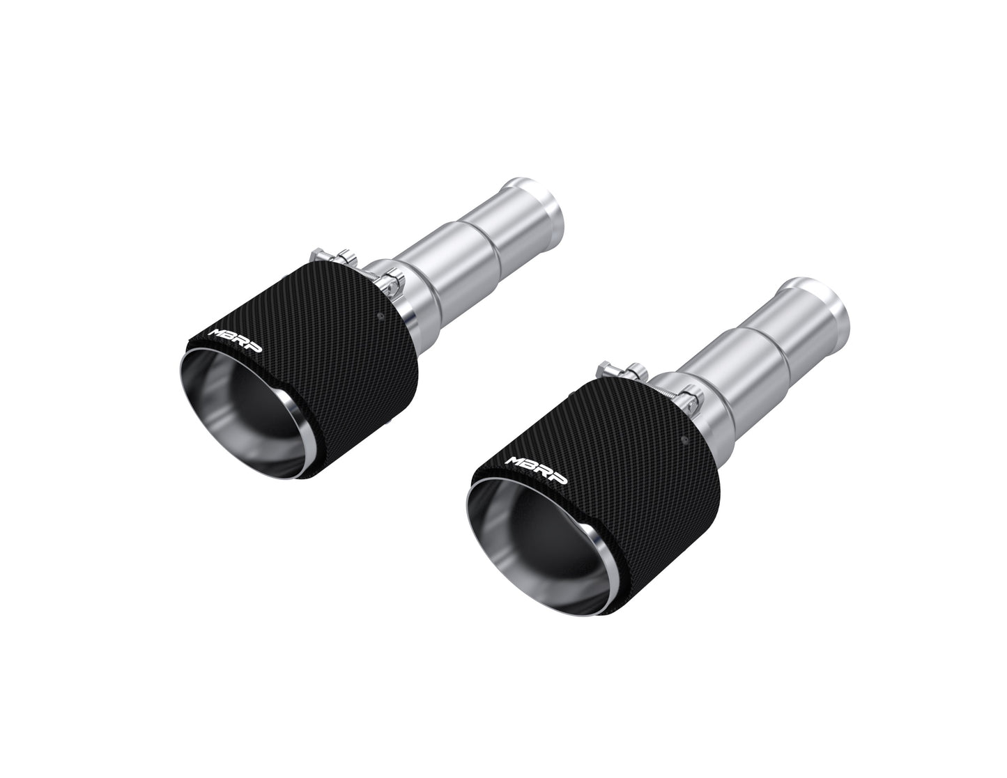2019-2024 Ram 1500 5.7L Hemi Carbon Fiber Exhaust Tips, 5 Inch OD Dual Wall Angle Cut, Sold In Pairs MBRP