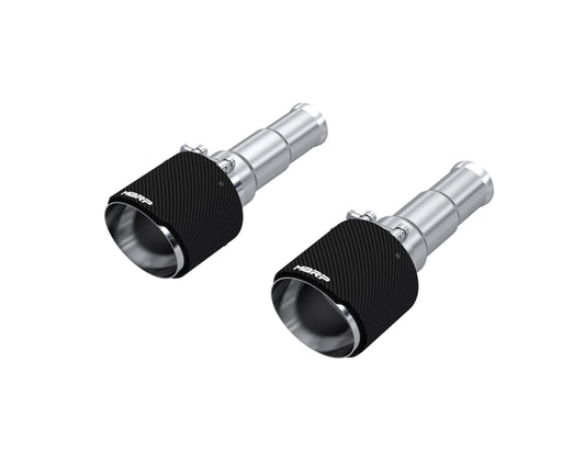 2019-2024 Ram 1500 5.7L Hemi Carbon Fiber Exhaust Tips, 5 Inch OD Dual Wall Angle Cut, Sold In Pairs MBRP